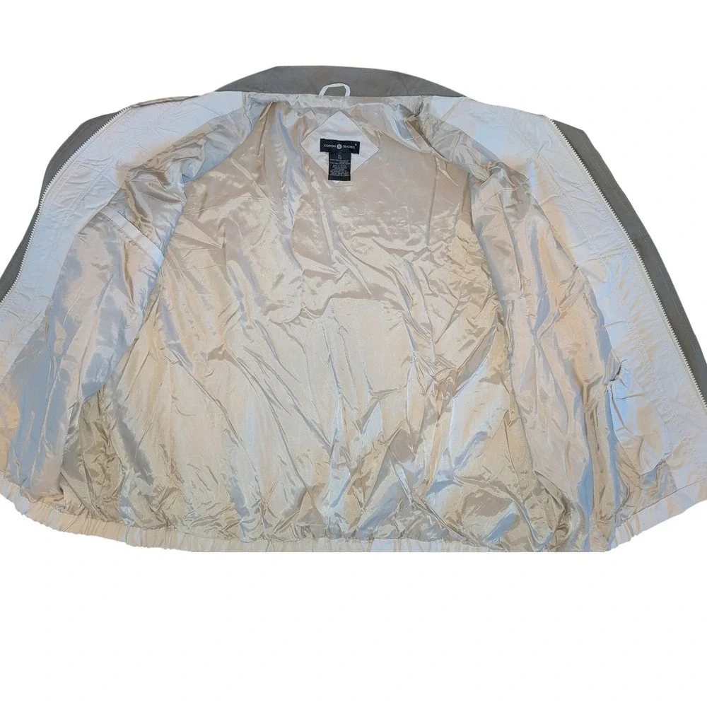 Vintage Mens XL Tan Zip Front Lightweight Windbreaker Bomber Jacket‎ Grandpacore